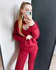 komplety damskie DRES BAWEŁNIANY SERCE I267 BORDO
