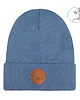 czapki i kapelusze męskie Czapka beanie z bawełny organicznej szary błękit
