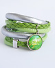 bransoletki ze szkła Bransoletka - Energia natury - owijana, zielona