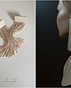 kolczyki chwosty FRINGE duże kolczyki z beżowej skóry naturalnej krokodyl frędzle