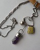 srebrne naszyjniki -ametyst i atlantysyt-