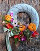 wianki Jesienny wianek w sweterku
