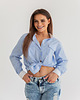 bluzki z długim rękawem damskie Blue striped shirt breeze