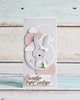 kartki scrapbooking Pamiątka Chrztu Świętego dla dziewczynki, dla chłopca króliś
