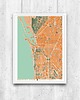plakaty Plakat Barcelona - plan miasta