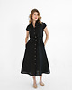 sukienki midi damskie Lniana Sukienka MARIGOLD deep black