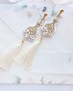 Biżuteria ślubna Amelia Tassel Line  - klipsy ślubne z chwostem