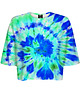 t-shirt damskie DR.CROW T-shirt Krótki CROP Tie Die Green
