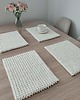 podkładki do kuchni Komplet podkładek szydełkowych prostokątnych ze sznurka 4szt - 25cmx35cm