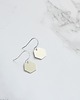 kolczyki srebrne Small Hexagon Earrings in Silver