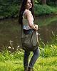 torby XXL Zielona torba hobo w stylu boho / vegan