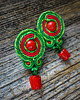 kolczyki soutache Papryczki - letnie kolczyki soutache