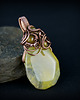 wisiory Wisiorek wire wrapping z żółtymi agatami