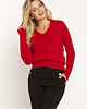 swetry damskie  Sweter w serek - SWE243 czerwony