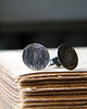 kolczyki wire wrapping płaskie podrapane