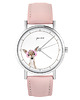 zegarki damskie Zegarek yenoo - Sarenka - skóra, pudrowy róż