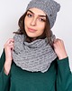 czapki dziecięce Ciepły i stylowy komplet czapka + szalik, szary