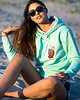bluza z kapturem damska Bluza miętowa Aloha Hawaii