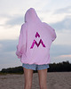 bluza z kapturem damska Bawełniana bluza z kapturem Pink Flow Hoodie UNISEX OVERSIZE