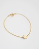 bransoletki złote 16k Gold Plated 2 Holes Small Round Tag Bracelet