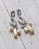 kolczyki z kamieniami UNIKATOWE kolczyki : perły