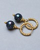 kolczyki pozłacane Pearls /navy blue / vol. 6 - kolczyki pozłacane /12.01.26/