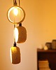 lampy wiszące Lampa wisząca potrójna szara 036 Manolito