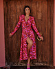 sukienki midi damskie Elena pink rose dress