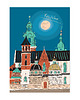 plakaty Plakat A4 Kraków Wawel Nocą