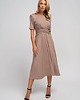 sukienki midi damskie STAN - beżowa sukienka dzianinowa