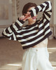 swetry damskie  Sweter typu crop w paski