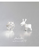 kolczyki srebrne Świąteczne srebrne kolczyki z reniferkiem + box