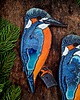 Ozdoby na ścianę Ceramiczny ptak 2 sztuki dekoracja ścienna
