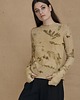 swetry damskie  Unikatowy sweter eco-print CARA bege