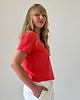 t-shirt damskie T-shirt damski  - RED ORANGE