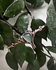 bransoletki wire wrapping Miedziana elfia bransoletka z zielonym onyksem