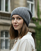 czapki damskie Czapka całoroczna przejściowa cienka bawełna s/m unisex popiel