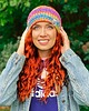 czapki damskie Opaska handmade Tęcza Fiolet