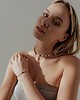 bransoletki z kamieni naturalnych Dwustronny Choker z Czaroitu i Masy Perłowej