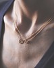 złote naszyjniki 16k Gold Plated Tiny Karma Necklace