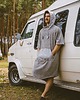 moda - inne Surf poncho plażowe POPIEL  man, ręcznik kąpielowy