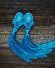 kolczyki soutache Turkus- kolczyki sutasz z chwostami