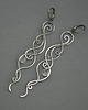 kolczyki wire wrapping Bardzo długie kolczyki kryształ górski wire wrapping