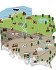 naklejki ścienne do pokoju dziecka Naklejka Mapa Polski 150x100cm