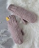 rękawiczki damskie WOOLY wełniane rękawiczki- pudrowy róż