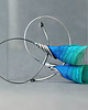 kolczyki wire wrapping Srebrne kolczyki koła turkusowe