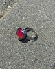 pierścionki - różne Ciemny róż - pierścionek regulowany