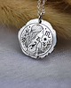 srebrne naszyjniki Znak zodiaku SKORPION - moneta na szczęście