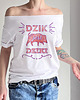 t-shirt damskie Dzik jest dziki Biały Oversize