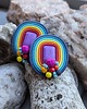 kolczyki soutache Tęczowe wiosenne kolczyki 2